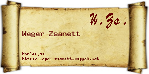 Weger Zsanett névjegykártya