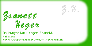 zsanett weger business card